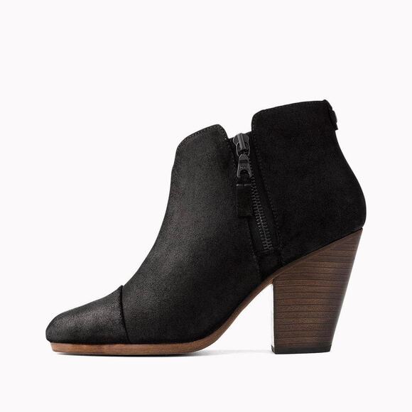 RAG & BONE Suede Margot Boot Black 38.5 - Picture 1 of 8